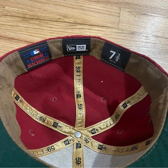 Rare New Era MLB New York Yankees 59 Fifty Leather America 7 3/8 Hat - Picture 6 of 7